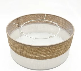 Plafoniera SIRJA DOUBLE BOHO 2xE14/15W/230V Ø 35 cm beige/bianco