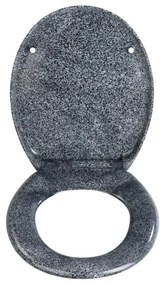 WENKO 18902100-WC sedile per WC OTTANA 44,5x37,5 cm granito/grigio/argento