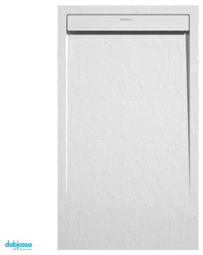 Duplach "Smart" Piatto Doccia Marmoresina Effetto Pietra Colore Bianco 70x70 H 3 Cm