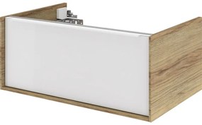 Mobile da bagno sospeso sotto lavabo L 75 x H 32 x P 48 cm laccato lucido, 1 cassetto SENSEA Neo