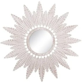 Specchio da parete 90 x 1,75 x 90 cm Bianco DMF