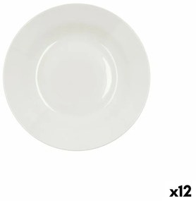 Piatto Fondo Bidasoa Lis Ceramica Bianco (22,5 cm) (Pack 12x)