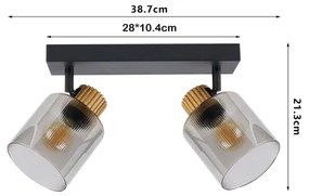 Brilagi - Faretto HYGGE 3xE14/15W/230V nero/fumé