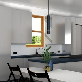 Lampadario a sospensione su cavo JOKER 1xGU10/25W/230V blu/oro