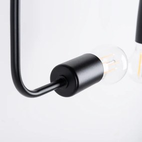 Sollux SL.1448 - Lampadario a plafone VECTOR 8xE27/15W/230V nero