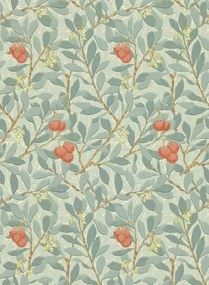 Morris & Co Carta da parati Arbutus - Blue/ Pink