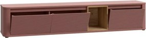 Mobile TV Sospeso 3 Ante 215x40x40 Con Vano A Giorno Lehman Terracotta