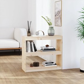 Libreria/divisorio 80x30x71,5 cm in legno massello di pino