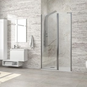 Kamalu - Porta per doccia battente con lato fisso 90.5-95.5 cm | KPX4000C