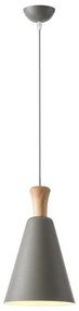Lampadario a sospensione con filo 1xE27/15W/230V grigio diametro 20 cm