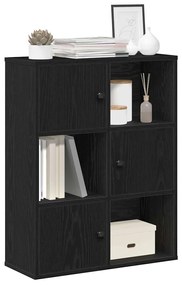Libreria Rovere Nero 60x24x76,5 Cm İn Legno Multistrato /
