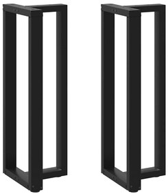 Gambe Tavolo Bar A Forma T 2 Pz Nero 40x35x(110-111) Cm Acciaio /