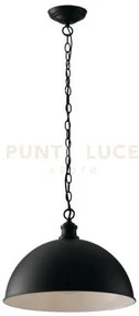 Lampadario a sospensione charleston in metallo nera 1 luce attacco ...