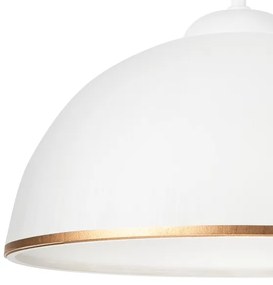 Lampadario a sospensione con supporto rigido RETRO II 1xE27/60W/230V bianco