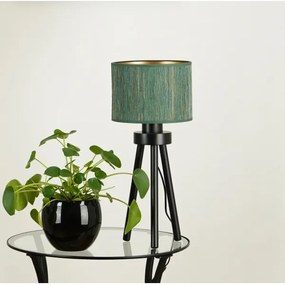 Brilagi - Lampada da tavolo BOSTON ROLLER 1xE27/15W/230V verde/oro