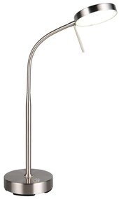 Lampada da tavolo argentata (altezza totale 45 cm) Moreno – Reality
