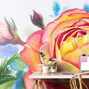 Carta da parati – Rose disegnate
