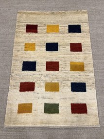 Gabbeh Tappeto 100x150 Beige (Iran) Annodato A Mano