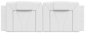 Cuscino testiera bianco 120 cm in similpelle
