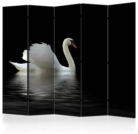 Paravento swan (black and white) II [Room Dividers]