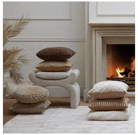 Sgabello crema in tessuto bouclé Nafya - Light &amp; Living