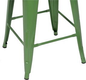 Set di sedie da bar verde in metallo 2 pz (altezza della seduta 61 cm) – Ixia