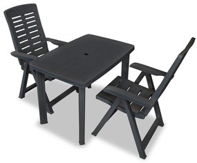 Set Da Bistrot 3 Pz İn Plastica Antracite /