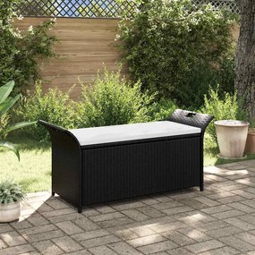 Cassapanca Con Cuscino 138 Cm İn Polyrattan Marrone /
