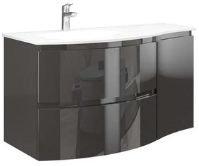 Armadietto bagno a terra Armonia 1 anta P 39 x L 35 x H 56 cm grigio scuro mdf