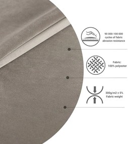 Letto matrimoniale imbottito grigio chiaro con contenitore 200x200 cm Tate - Maison de Rêve