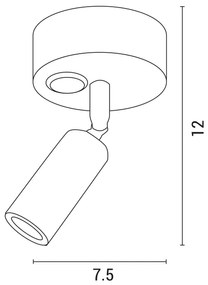 Luce Spot da parete a LED ARISTON LED/3W/230V 3000K nero