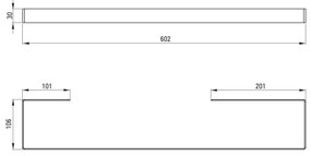 Deante ADM_A621 - Portasciugamani a parete MOKKO 60 cm bianco