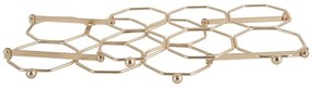 Portabottiglie pieghevole in metallo color oro Honeycomb - PT LIVING