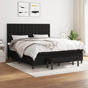 Giroletto A Molle Con Materasso Nero 160x200 Cm İn Tessuto /