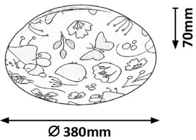 Rabalux 3416 - Plafoniera LED per bambini HANKA LED/24W/230V