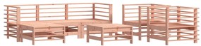 Set salotto da giardino 7 pz in legno massello di douglas