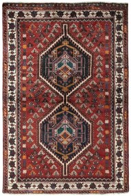Shiraz Tappeto persiano 100x150 Rosso (Iran) Annodato A Mano