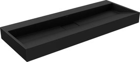 Mexen Ava lavello da appoggio in conglomerato B/O 120 x 46 cm, nero - 23011270