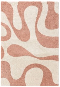 benuta Pop Tappeto a pelo lungo Louise Rosa 140x200 cm - Tappeto design moderno soggiorno