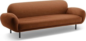 Divano color terracotta con rivestimento in bouclé 208 cm Poppy – Micadoni