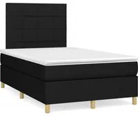 Letto a Molle con Materasso e LED Nero 120x190 cm in Tessuto 3270248