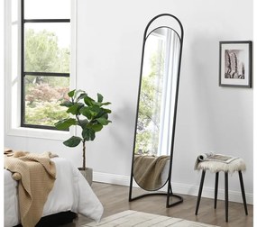 Specchio su piede psiche L.41 x H. 171 cm in Ferro Nero - ZINEB