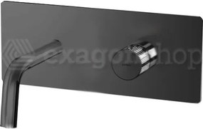 Paffoni Jo Jo104no Miscelatore lavabo Incasso 2 Fori Piastra Rettangolare E Bocca 123 Mm Nero Opaco