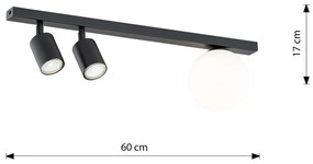 Lampadario da Soffitto BASTER 3 Black GU10 e E14