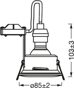 Osram - Faretto LED da incasso per bagno SPOT 1xGU10/4,3W/230V 2700K IP65 bianco
