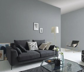 Carta da parati grande Unis grigio, 106 cm x 10 m