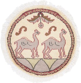 Agra Tappeto orientale 50x50 (Indian) Annodato A Mano