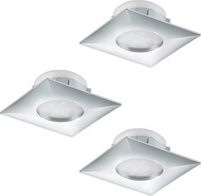 Eglo 95802 - Confezione da 3 faretti LED da incasso PINEDA LED/6W/230V