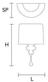 Applique Contemporanea Eva In Plastica Bianco Alluminio 3 Luci