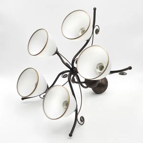 Lampadario a plafone RETRO 5xE27/60W/230V patina di bronzo